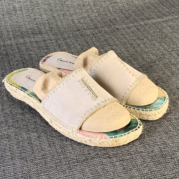 Baretraps Kicker Floral Slide Sandals - Womens 10M - print canvas leather - Picture 3 of 12